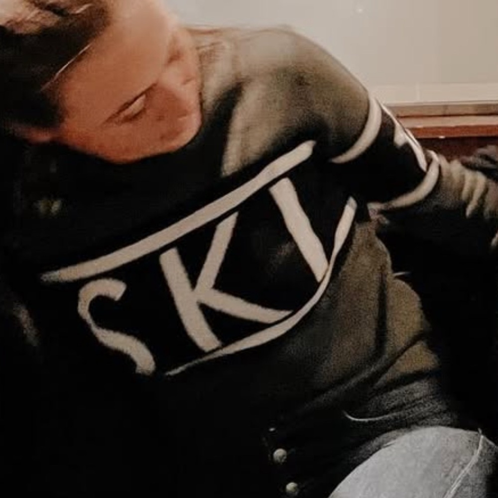 Perfect Moment Dark Green Black & White Turtleneck Ski Sweater